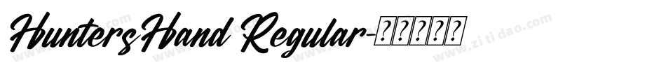 HuntersHand Regular字体转换